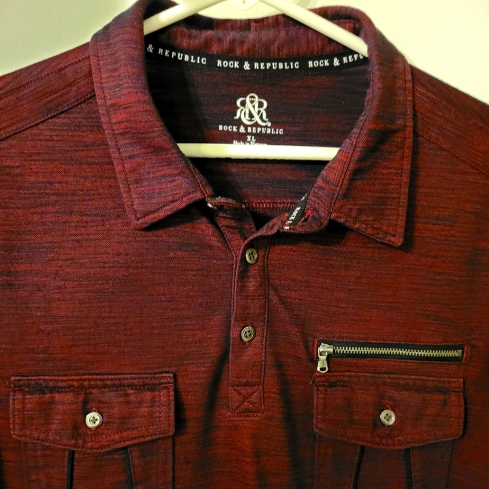 Rock n Republic Mens Polo Shirt large